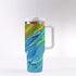Vibrant 3D Swirl Paint Design 40 oz Tumbler With Handle Yoycol