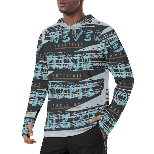 All-Over Print Men's Sunscreen  Sports Hoodie With Thumb Holes