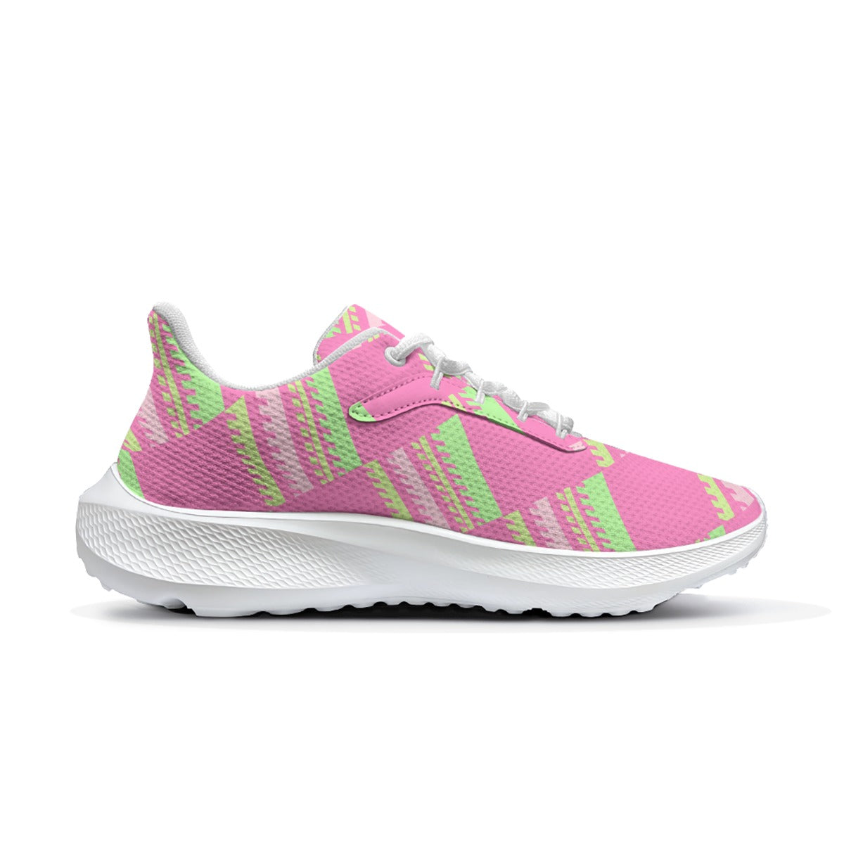 Women's pink Geometric Variant Colorful Design Road Running Shoes