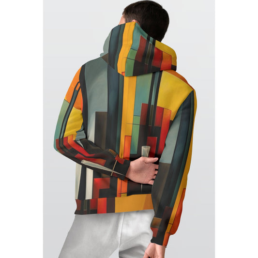 All-Over Print Men's Thicken Retro Stylish Fashion Pullover Hoodie