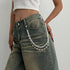 Punk Cross Stitching Pants Zipper Ornament CJ