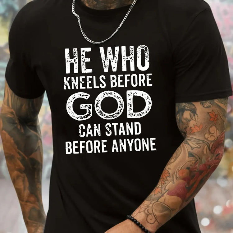Wear This God Pattern Short Sleeved T-shirt, Comfortable And Elastic, Summer Fashionable And Casual Daily Clothing CJ