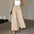 Plus Size Wide Leg Pants - Stylish Solid Paper Bag Waist Design, Elegant Pocket Tie Front, Loose Fit  Comfort CJ