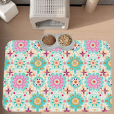 Vegan Leather Waterproof Pet Food Mat - The Aurora Touch