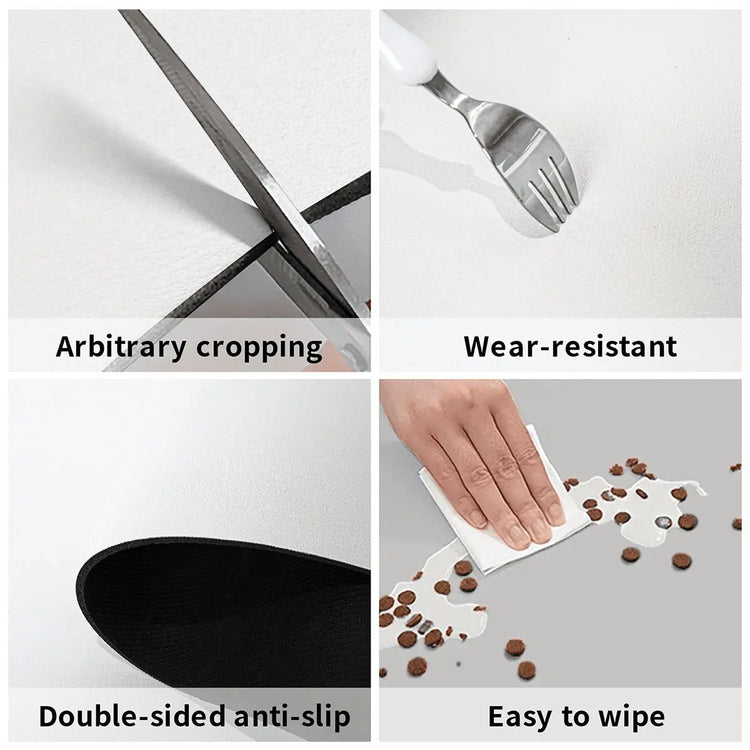 Vegan Leather Waterproof Pet Food Mat - The Aurora Touch