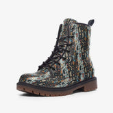 Warm Paisely Pattern Casual Faux Leather Lightweight boots MT Printy6