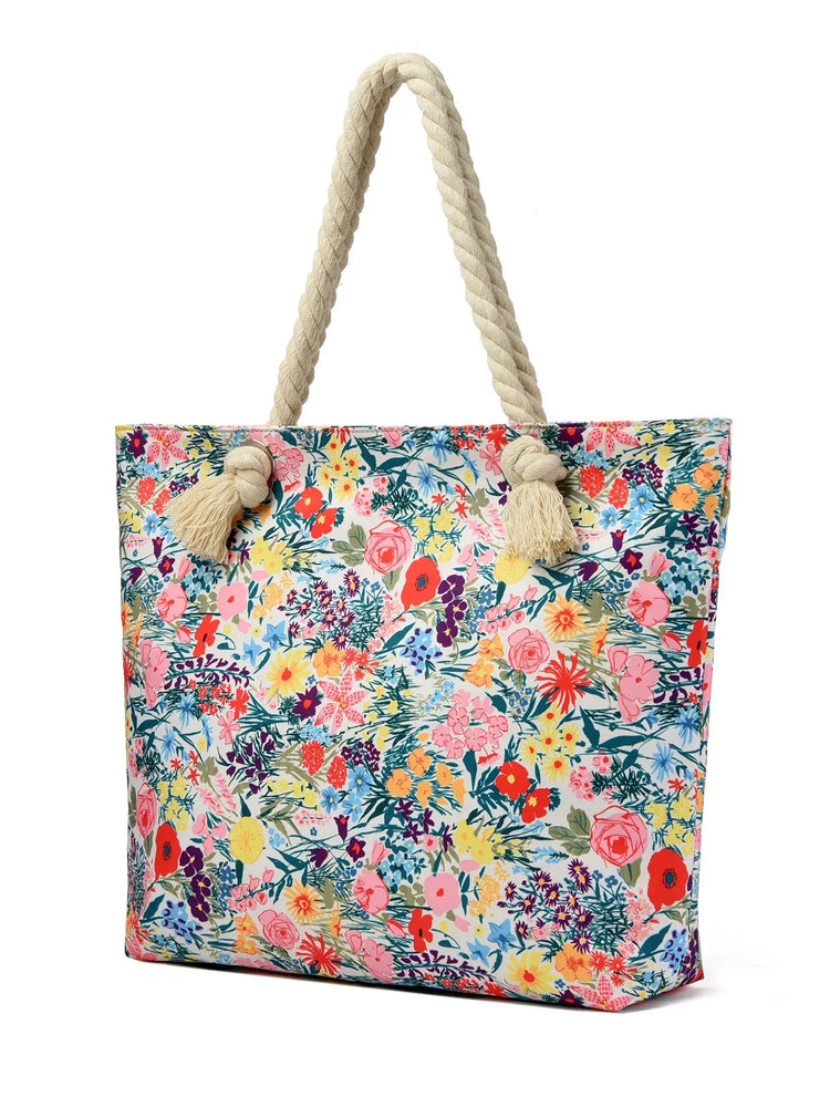 Art Flower Pattern Beach Bags For Women, Beach Bag Tote Waterproof Sandproof, Beach Bags For Women The Aurora Touch
