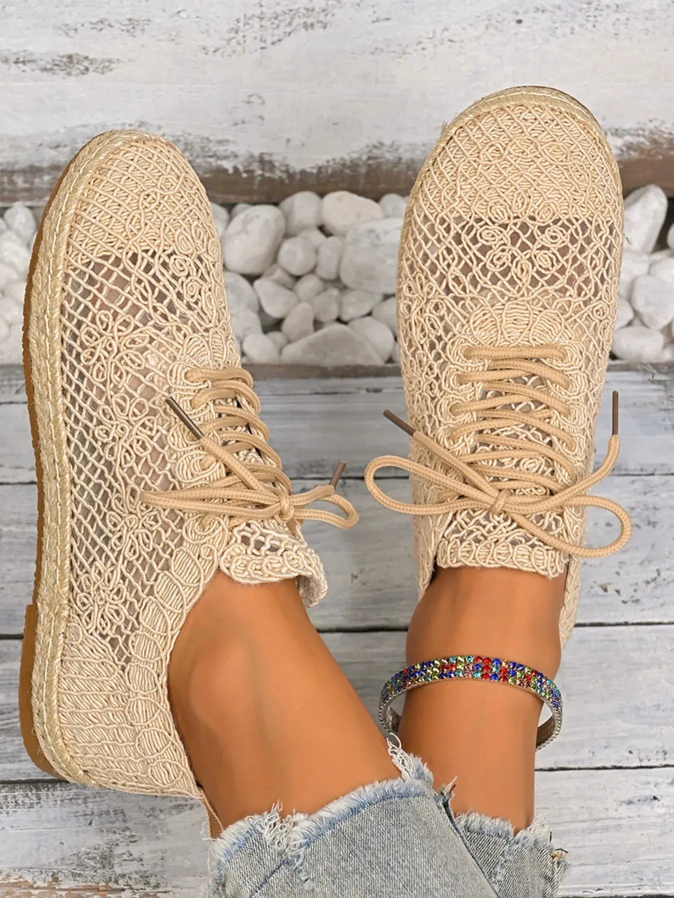 Breathable Woven Lace Up Vegan Leather Sneakers- Stylish, Casual Footw3e3584b61923497cb947ec2f72e2fcc5-Max-Origin
