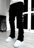 Men Trousers Individual Patched Pants Long Tight Fit Stacked Jeans For Mens Clothing The Aurora Touch