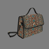Designer Fashion Print Pattern Multi-purpose Versatile Purse Lock bag (black shoulder strap, black edging) Inkedjoy