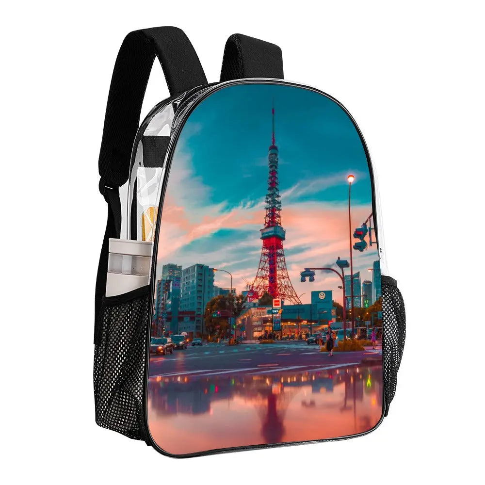 Transparent Artistic Back Pack Travel Bag - The Aurora Touch