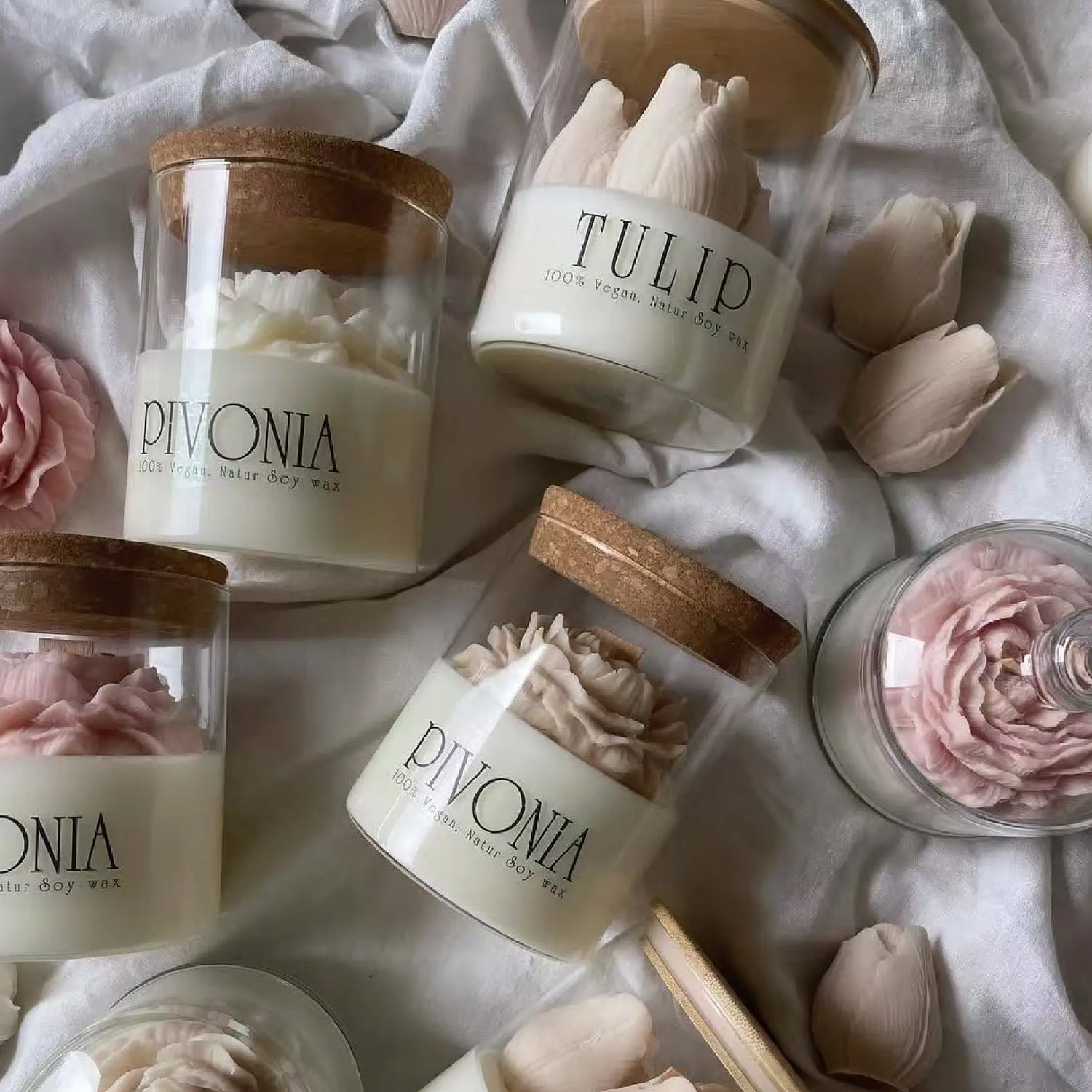 Unique Hand Made Soy Scented Decorative Candle Cup - The Aurora Touch