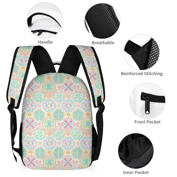 Floral Pastel All Over Print Bag Set - The Aurora Touch