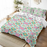 Vibrant Geometric Print Design Queen Duvet Cover Set The Aurora Touch