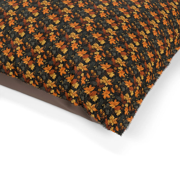 Cozy Floral Pet Bed, Autumn Inspired Dog & Cat Bed Printify