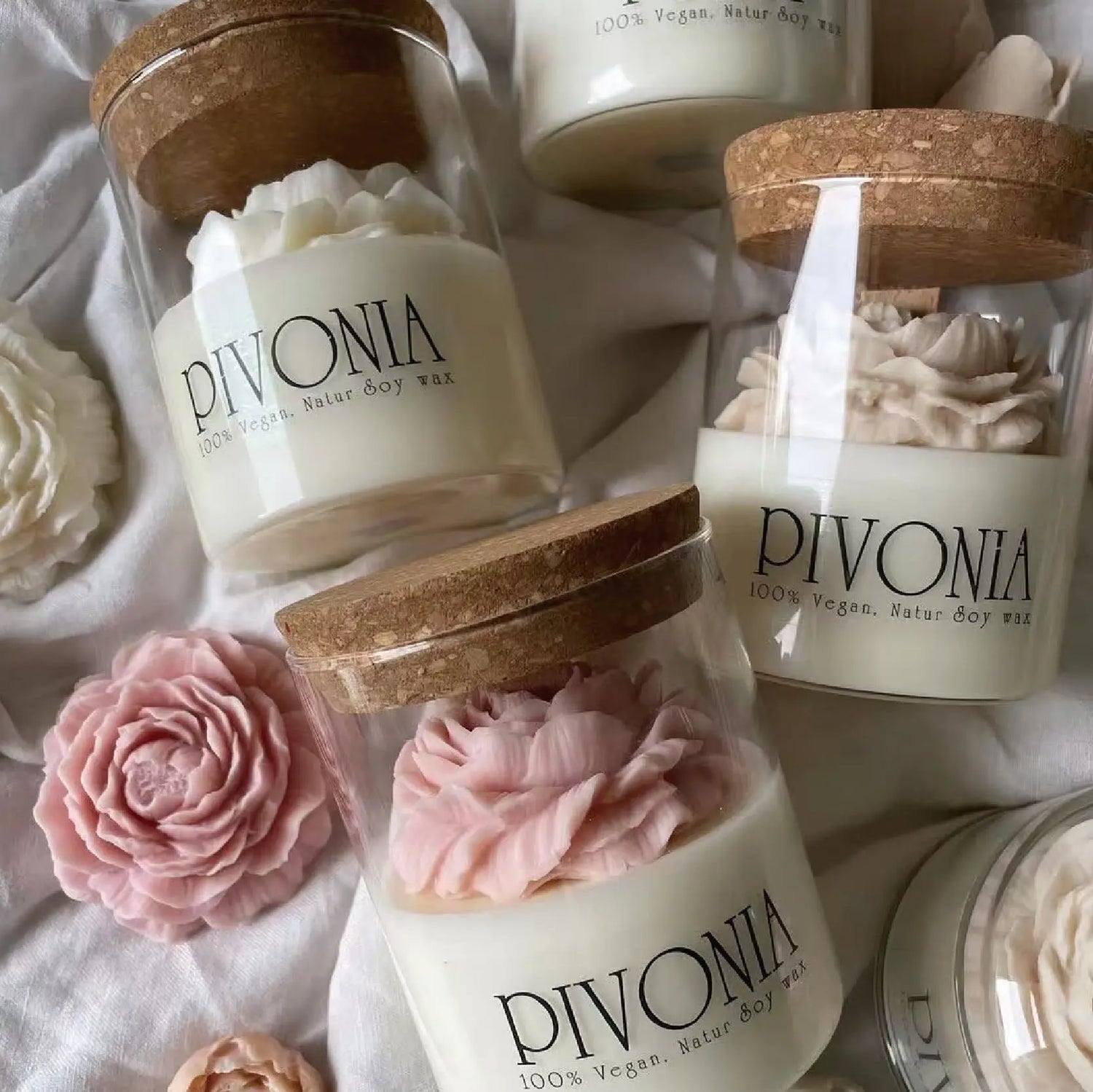 Unique Hand Made Soy Scented Decorative Candle Cup - The Aurora Touch