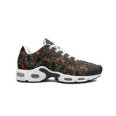 Unisex Mesh Tech Eco-Flex Sneakers- Brown Blue Floral Pattern Printy6