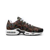 Unisex Mesh Tech Eco-Flex Sneakers- Brown Blue Floral Pattern Printy6