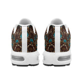 Unisex Mesh Tech Eco-Flex Sneakers- Brown Blue Floral Pattern Printy6