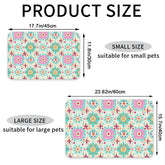 Vegan Leather Waterproof Pet Food Mat - The Aurora Touch