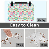Vegan Leather Waterproof Pet Food Mat - The Aurora Touch