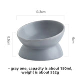 Slanted-mouthed high-legged pet food bowl - The Aurora Touch