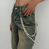 Punk Cross Stitching Pants Zipper Ornament CJ