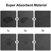 Vegan Leather Waterproof Pet Food Mat - The Aurora Touch