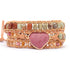 Hand-woven Stone 3-layer Leather Chain CJ