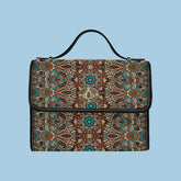 Designer Fashion Print Pattern Multi-purpose Versatile Purse Lock bag (black shoulder strap, black edging) Inkedjoy