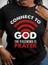 Faith-Inspired Letter Print Casual T-Shirt For Women - Crew Neck, Short Sleeve, Breathable CJ