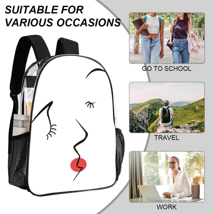 Unique Artistic Print Transparent Carry Bag - The Aurora Touch