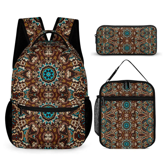 Artistic Pattern Three Piece Bag Set - The Aurora Touch