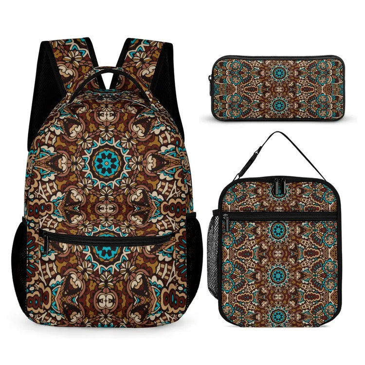 Artistic Pattern Three Piece Bag Set - The Aurora Touch