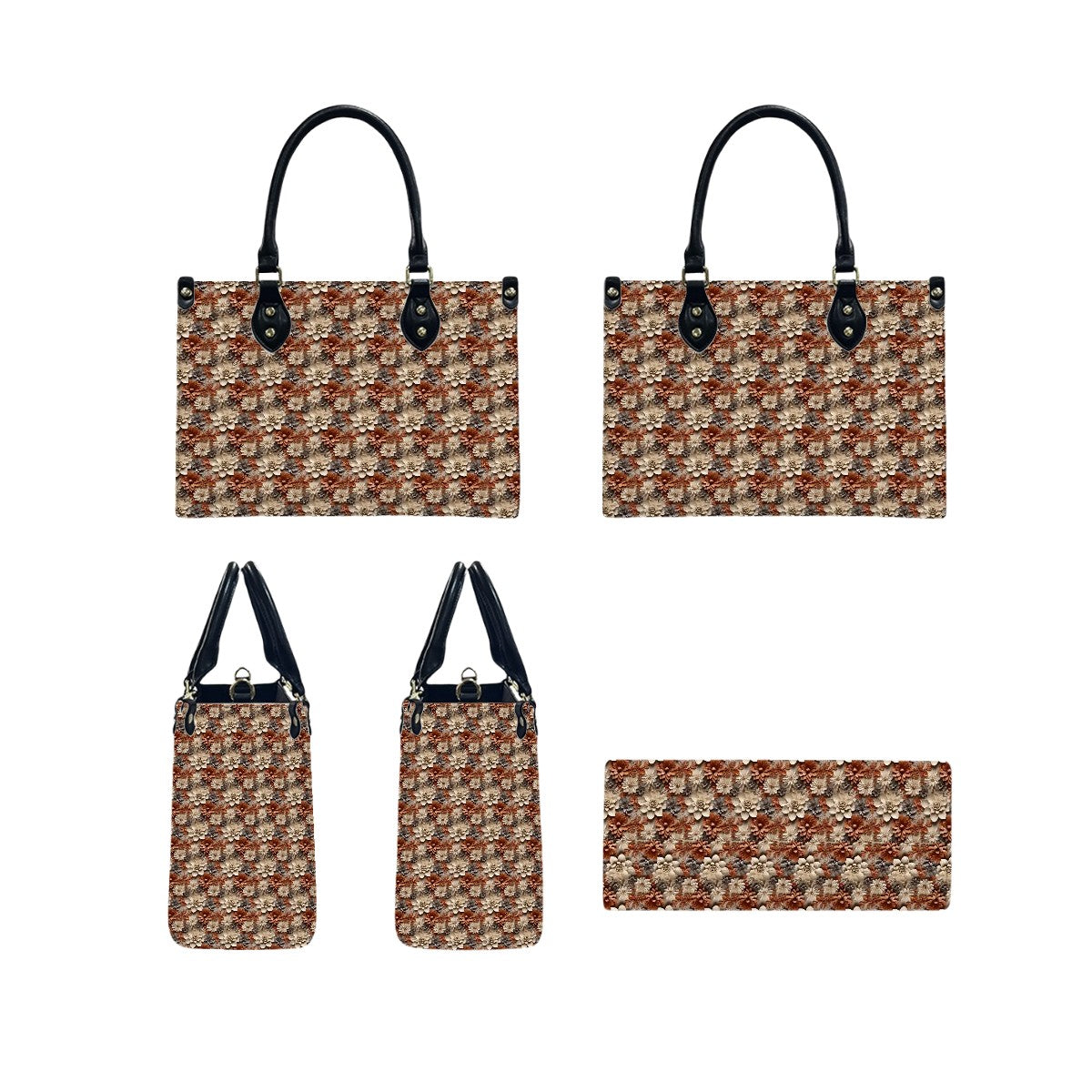 Pretty 3D Floral Pattern Tote Bag for Women