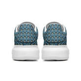 Unisex Non Slip Lace Up Faux Leather Designer Sneakers Printy6