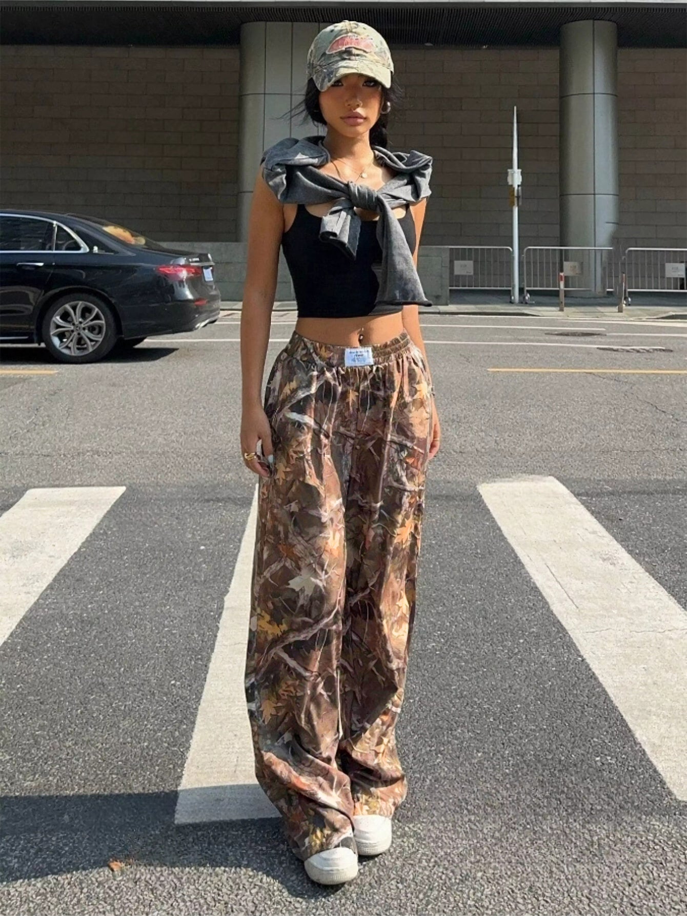 Womes's Slimming Casual Hip-Hop Retro Street Multi-Pocket Camouflage Cargo Pants