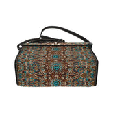 Designer Fashion Print Pattern Multi-purpose Versatile Purse Lock bag (black shoulder strap, black edging) Inkedjoy