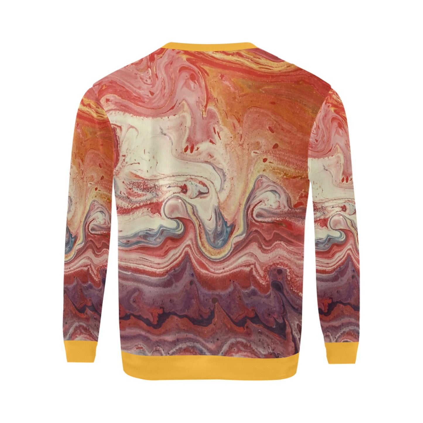 Vibrant Colorful Swirl Design Men's crew neck sweatshirt（QUE）