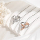 Heart-shaped rose necklace - The Aurora Touch