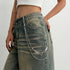Punk Cross Stitching Pants Zipper Ornament CJ