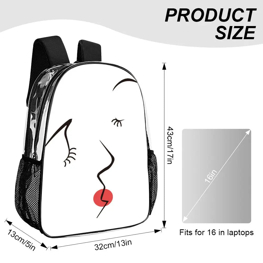 Unique Artistic Print Transparent Carry Bag - The Aurora Touch