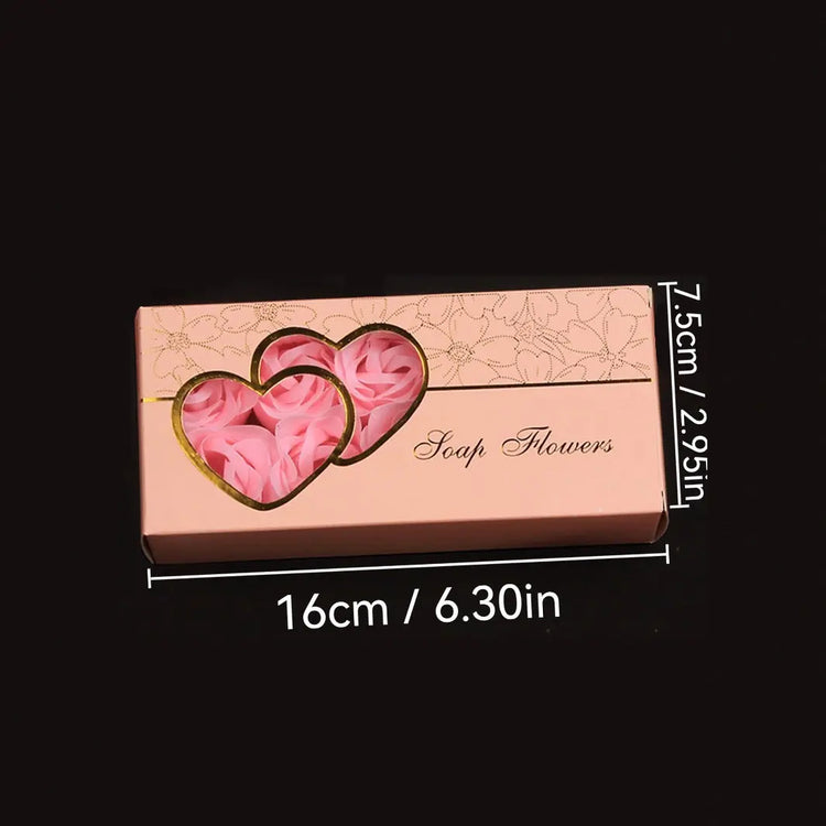 Double Heart Rose Soap Flower- Special Gift - The Aurora Touch