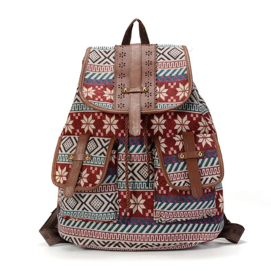 Vegan Leather Bohemian Vintage Backpack