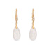 Simple White Jade Water Drop Earrings CJ