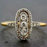 Micro-inlaid Zircon Ring- Antique Feel FashionRing CJ