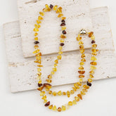 Boho Natural Stone Knotted Crystal Necklace CJ