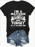 Stylish Sarcastic Funny Letter Print Crew Neck Tee - Soft, Breathable, Short Sleeve Top For Spring & Summer - Women&