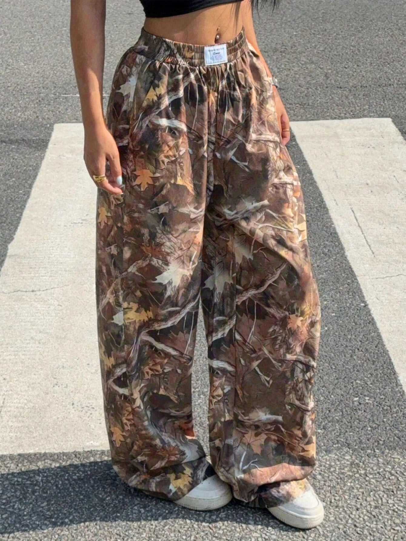 Womes's Slimming Casual Hip-Hop Retro Street Multi-Pocket Camouflage Cargo Pants