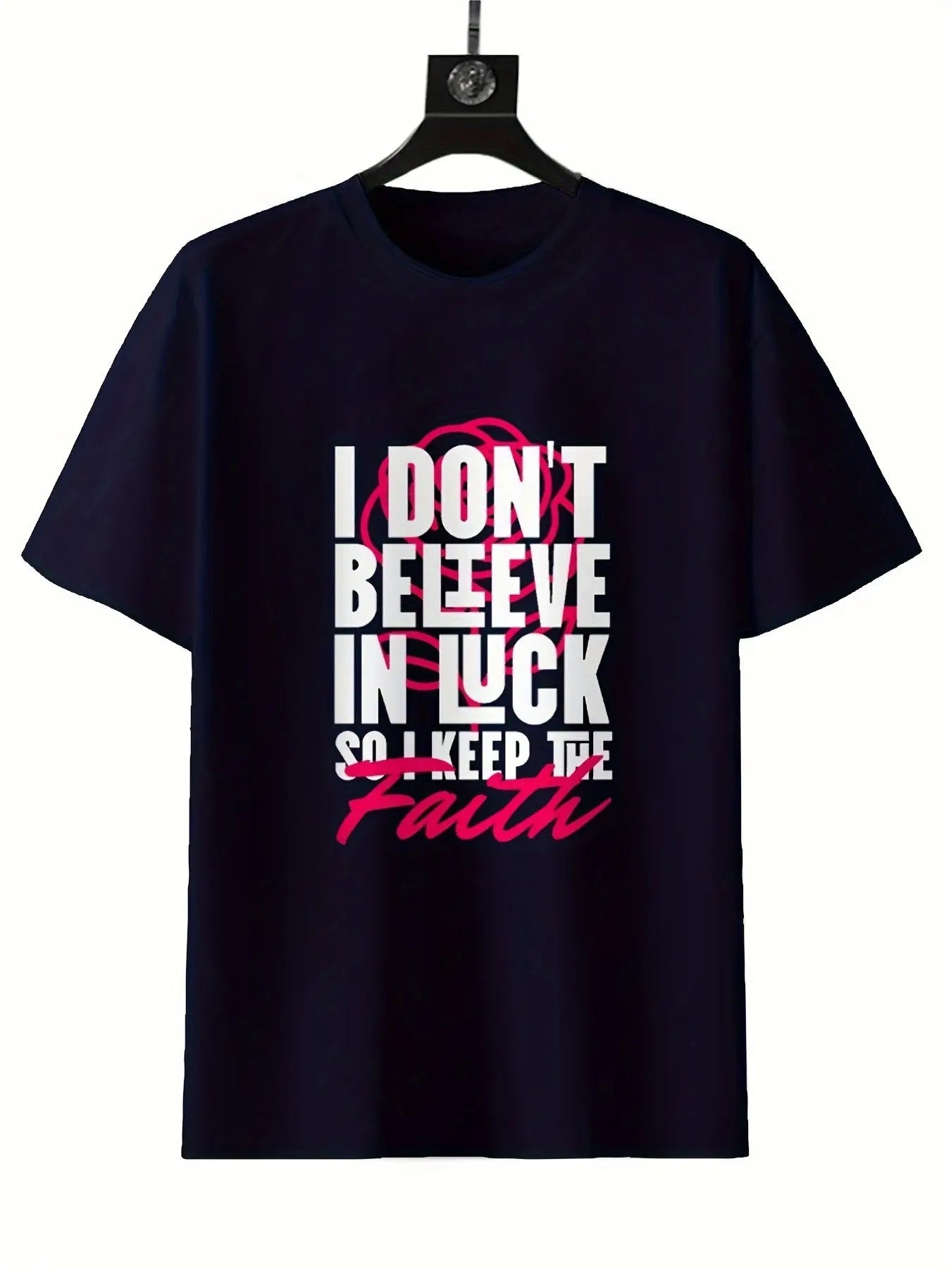 Keep The Faith Printed Unisex Round Neck T-shirt Casual Short Sleeved Top The Aurora Touch
